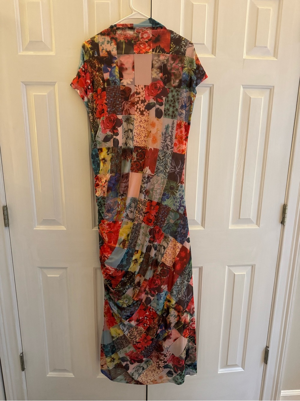 Anthropologie Patchwork Floral Maxi Dress in Red, Blue, Green, Pink, Yellow - Picture 1 of 4